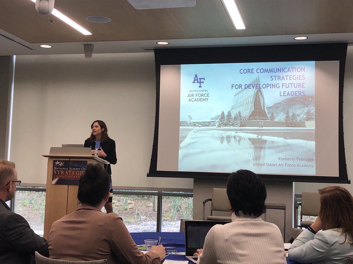 Listening to a fascinating case study about overcoming challenges in strat comms by <a href="/ktebrugge/">Kimberly Tebrugge</a> from <a href="/AF_Academy/">U.S. Air Force Academy</a>