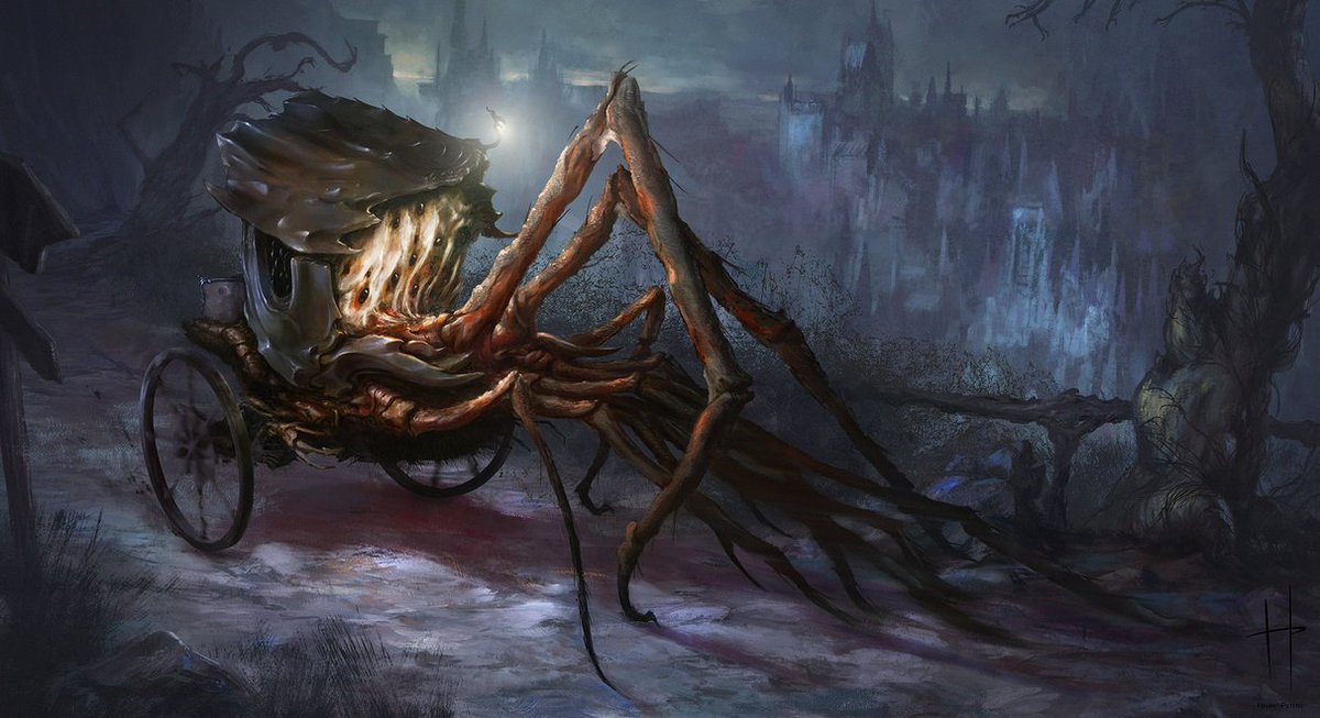 AZiHeron's tweet photo. "Spider Cart" by Henry Peters
#tpiotd #art #concept #design #horror #chiling #arachnid #spider #spiders #creepy #weird #eerie #legs #insect #fantasy #fantastic #creativity #imagination #awesome #cool #vehicle #predator #hunter #cart #scary #fright #fear #ThursdayThought #gothic https://t.co/tc1syIUnwL