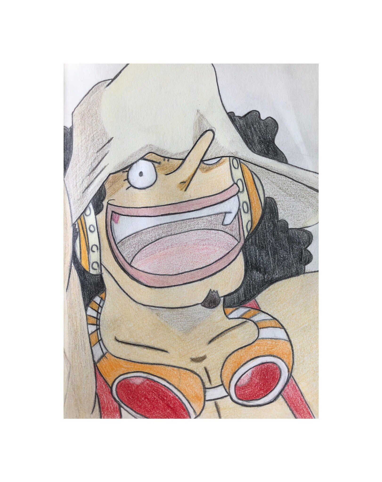 Myu One Piece ウソップ 過去作品です 絵 模写 Onepiece ウソップ ジャンプ アニメ キャラクター 色鉛筆 色鉛筆画 手描き イラスト 絵が好き 絵を描くのが好き 描くのが好き 色塗り 勉強中 趣味 Art Pencil