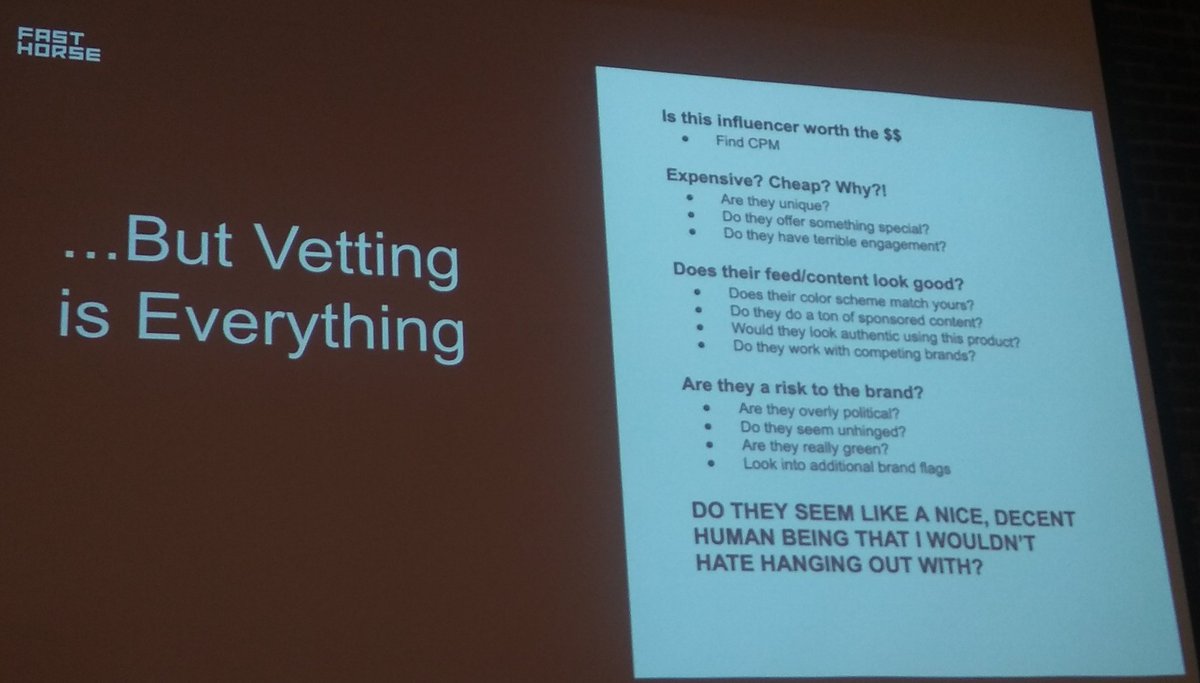 Vet, vet, vet. 
Key takeaway: Do they seem like a nice, decent human being that I wouldn't hate hanging out with? #smbmsp