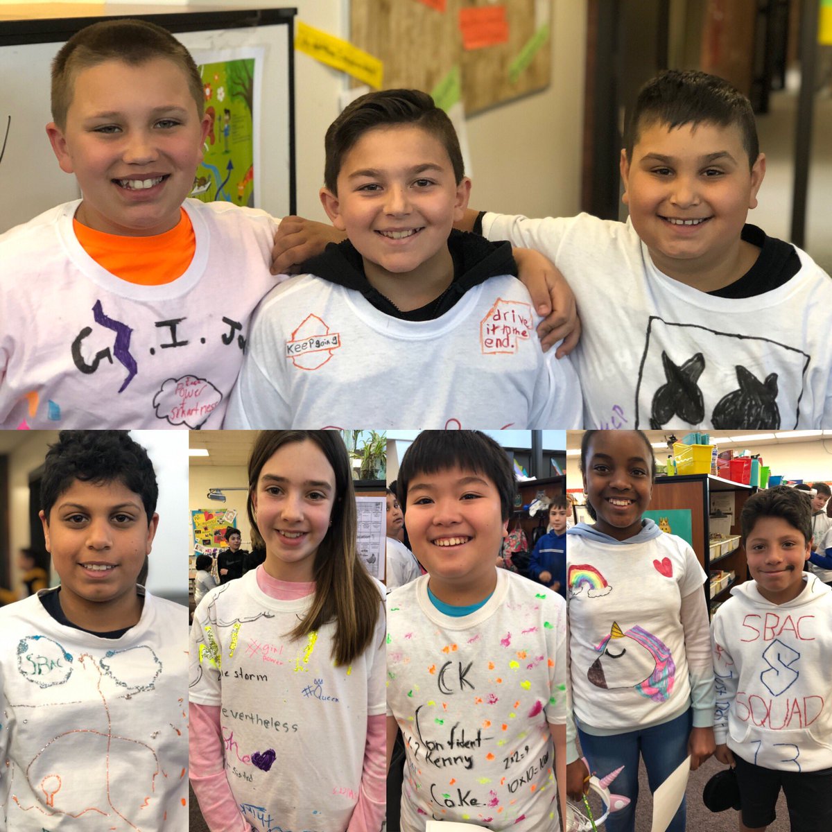FifthGrabarz's tweet photo. The Fifth Grade Superheroes are practiced and ready for SBAC Tests beginning Tuesday! Get a good night’s rest, eat a healthful breakfast and get some exercise at the bus stop!! https://t.co/xBcIkw74Q2