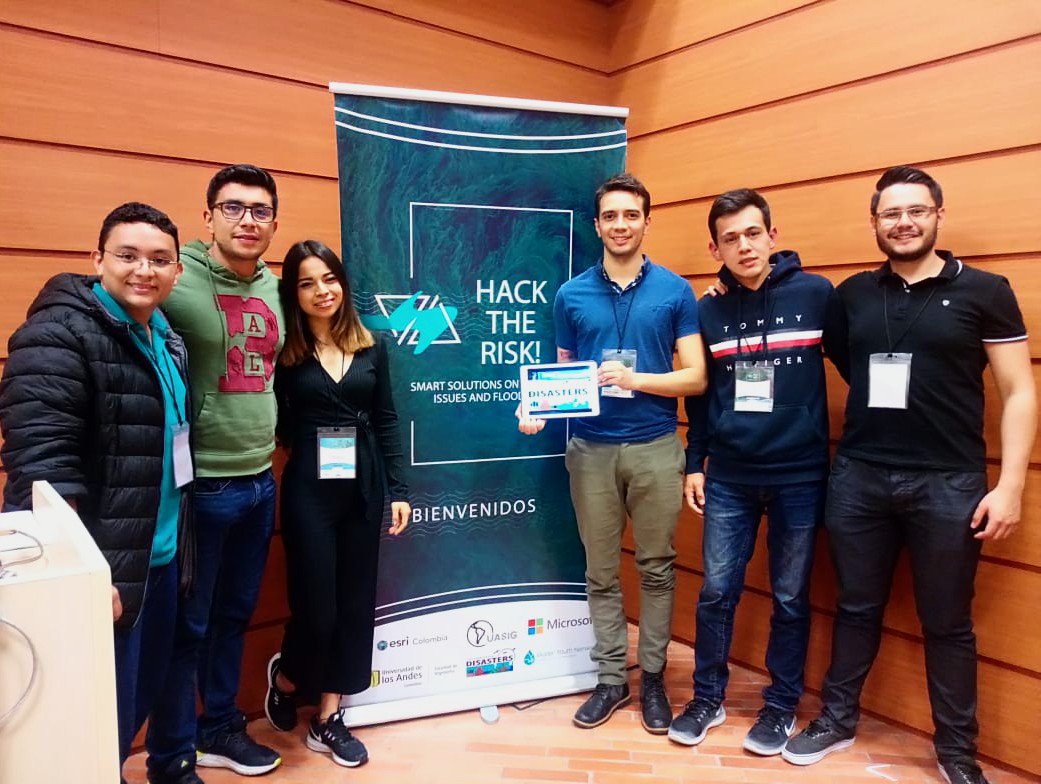 HackTheRisk's tweet photo. #IG was the winning team of @HackTheRisk held in Bogota, Colombia a few weeks ago with the project related to comprehensive analysis system for flash flood risks in riverine populations. https://t.co/WlLqPxDf7l