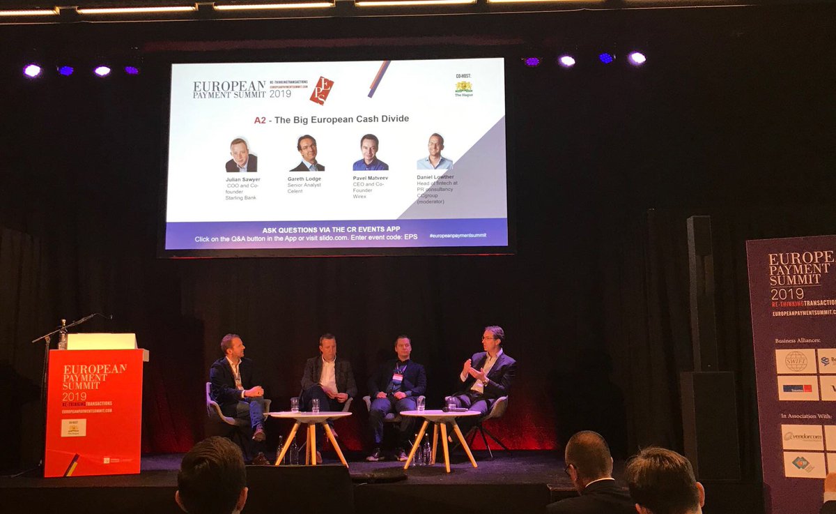 CCGroup ✊🏿🏳️🌈 (@ccgroup) on Twitter photo “The industry cannot sleepwalk into a cashless society that excludes many of the most disadvantaged. We need cash-less, not cashless”.
Great conversation on 'The Big European Cash Divide' moderated by @prmonkeyman at <a href="/EuroPaySummit/">European Pymt Summit</a> today. “The industry cannot sleepwalk into a cashless society that excludes many of the most disadvantaged. We need cash-less, not cashless”.
Great conversation on 'The Big European Cash Divide' moderated by @prmonkeyman at <a href="/EuroPaySummit/">European Pymt Summit</a> today.