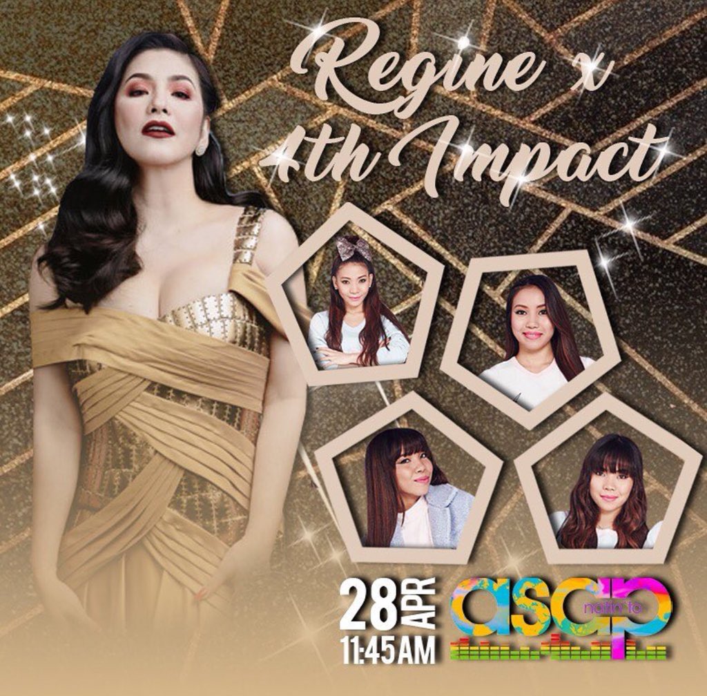 4SISTERSMUSIC's tweet photo. This is really happening! @reginevalcasid x #4thImpact 😱 We’re so excited and nervous all at the same time 😍 Thank you @ASAPOFFICIAL for this chance ❤️ Don’t forget to watch #AsapNatinTo this Sunday, April 28 🤗 #Blessed #Grateful https://t.co/3j9h7ytzbT
