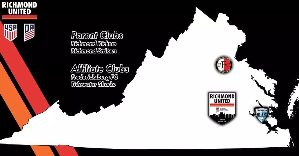 RichmondUtd's tweet photo. The Richmond United Boys Development Academy is pleased to announce a landmark partnership with two of Virginia’s most progressive youth soccer clubs, Fredericksburg FC and Tidewater Sharks. 

Follow the link below for the full article

https://t.co/KLHmJWnIqL https://t.co/iLKI3oD6fN