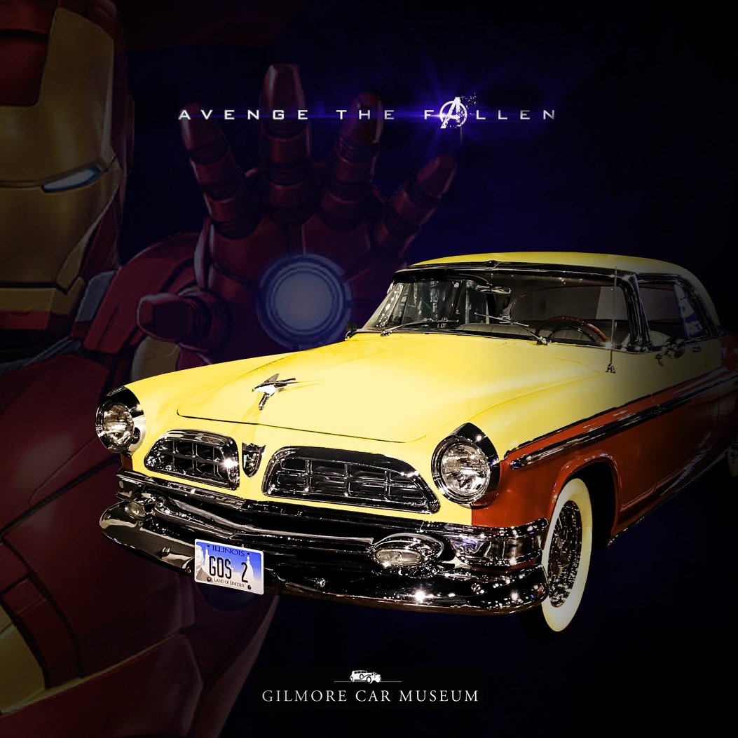 Anyone going to the Avengers:Endgame premiere tonight? Here are the cars in our collection that we thought best represented #CaptainAmerica and #IronMan!#AvengersEndgame #1940AmericanBantam #ChrisEvans #1955ChryslerNY #RobertDowneyJr #GilmoreCarMuseum #ondisplayatGilmore