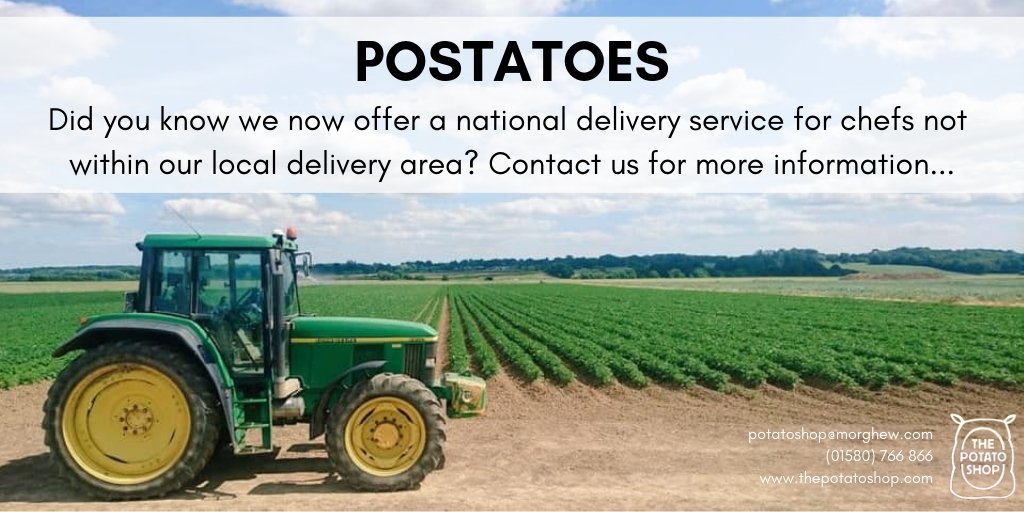 ThePotatoShop's tweet photo. Calling all chefs: we now offer a #postato service! If you're not in our local delivery area & your wholesaler doesn't currently stock our produce we can send it to you in the post. Contact us for more information: potatoshop@morghew.com.
#exotic #potatoes #backbritishfarming https://t.co/9dduixwlVv