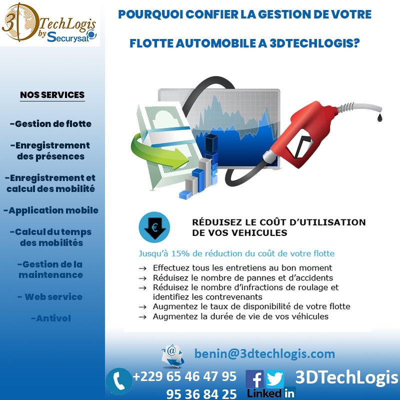 3dtechlogis's tweet photo. Découvrez avec nous un autre avantage que peut vous apporter un abonnement à nos services de gestion de flotte automobile de vos véhicules et moto.
@3dtechlogis #Security #fleet #FleetStreet #geolocalisation #FlotteAutomobile https://t.co/cZCOqsNuia