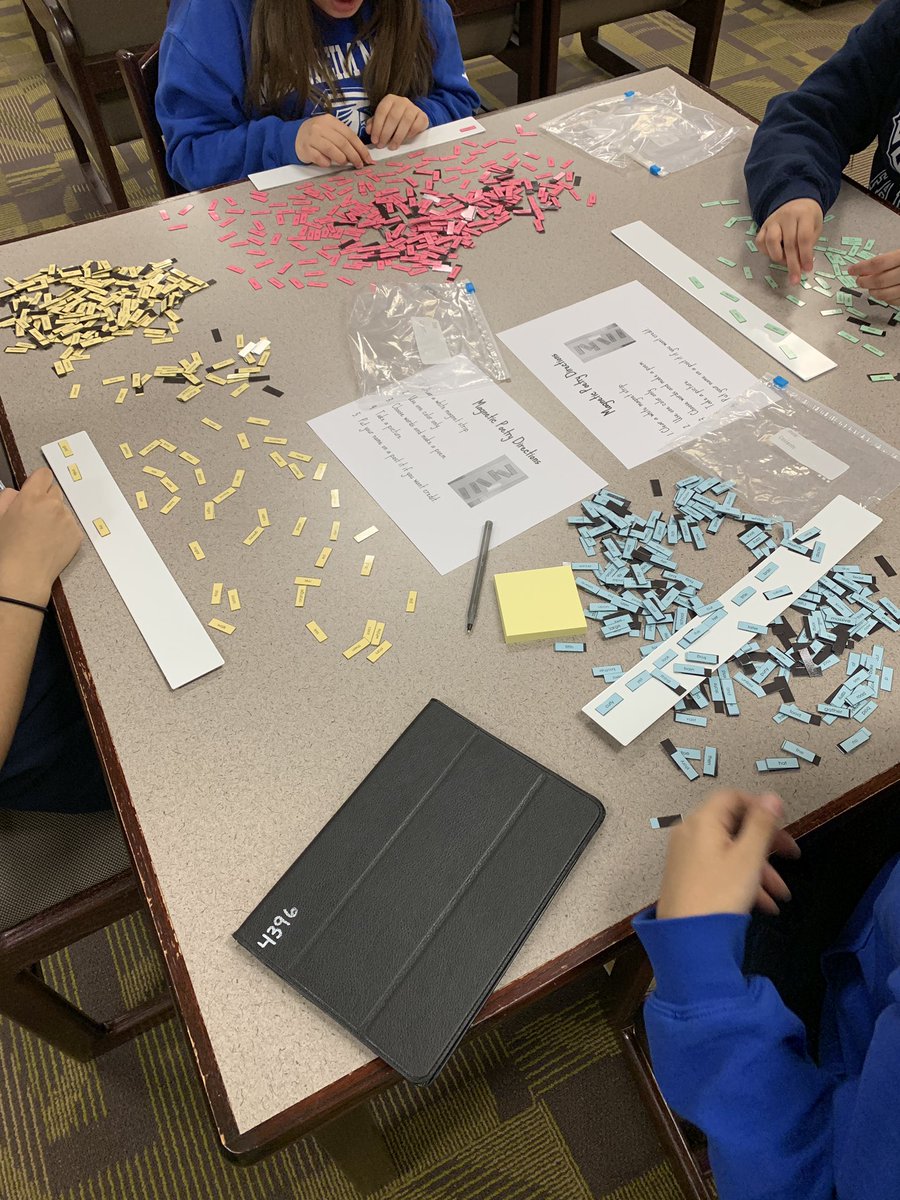 liblady83's tweet photo. Magnetic poetry in action at the MMS library. #d83shines https://t.co/QSH60BE1IP