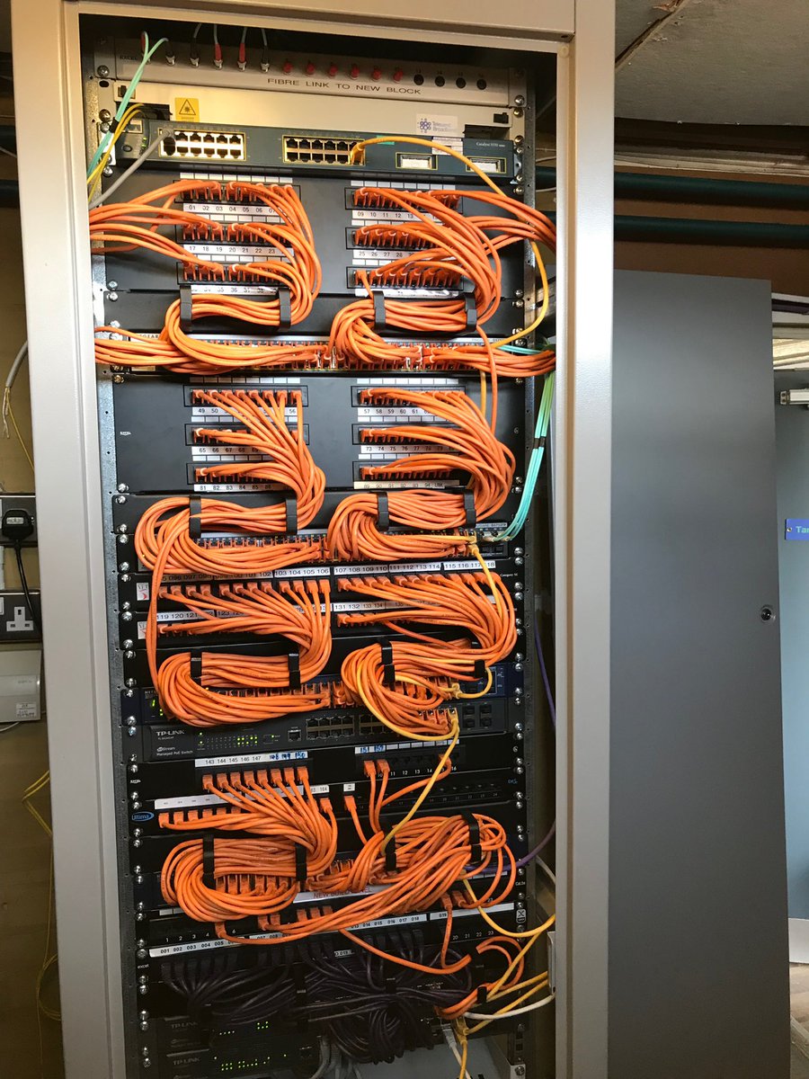 EdtechieSJS's tweet image. Birchfield network switches and cabling upgrade, before and after from one of the network cabs, thanks for your help @adekeene and Scott Hicks. Network upgrade part 1 of 3.