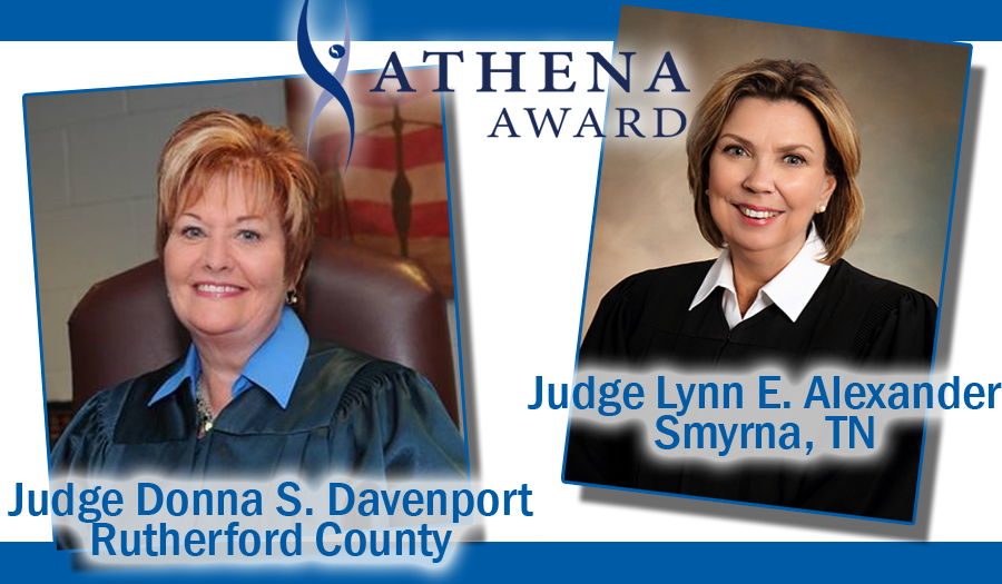 RutherfordCo's tweet photo. Mid-State Judges Named ATHENA Award Nominees: #RutherfordCable nominated Judge Lynn E. Alexander and #RutherfordCounty Juvenile Court Judge Donna S. Davenport for the ATHENA Award. https://t.co/ES1G44woac https://t.co/cAqTCnIiz6