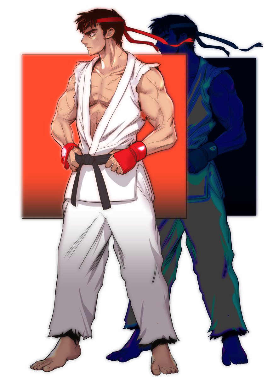 やっぱり脈絡もなく…リュウ!!
#格ゲーキャラ描こうぜ 