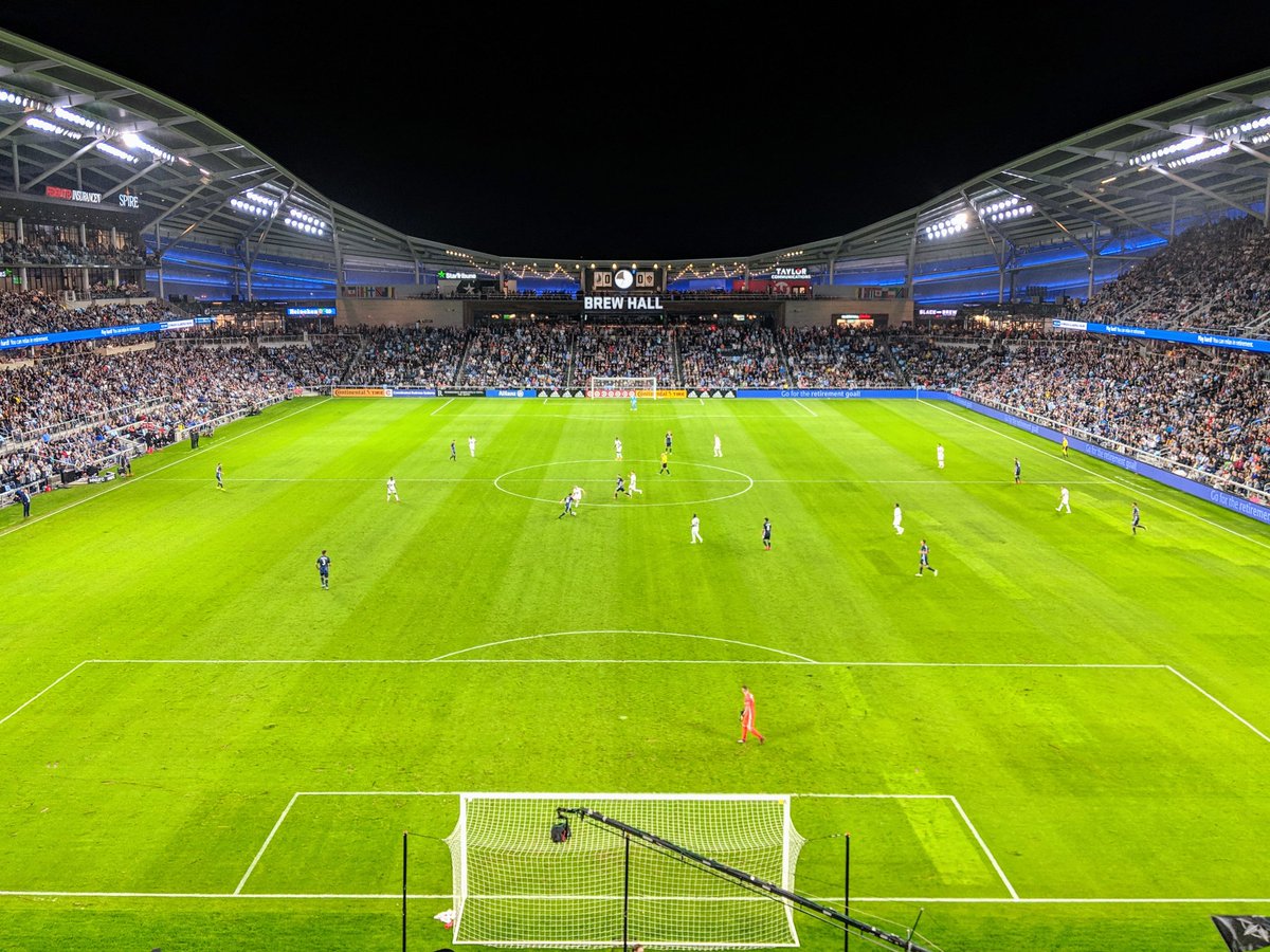 bewhuebner's tweet photo. Lovely night for a match last night. Holding Ibra scoreless isn't a bad result at all! The Wonderwall was rocking too, first time watching with the supporters, definitely won't be the last. #mnufc #MINvLA #soccer https://t.co/5mcWIjIT9c