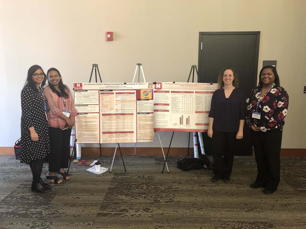 Proud of my students presenting at the #HealthyNEKids summit! By improving #ECE #PSE  and considering differences across urban and rural settings we can promote healthy behaviors in children!@DonniaBehrends #NebExt #unlcehs #unlcyaf