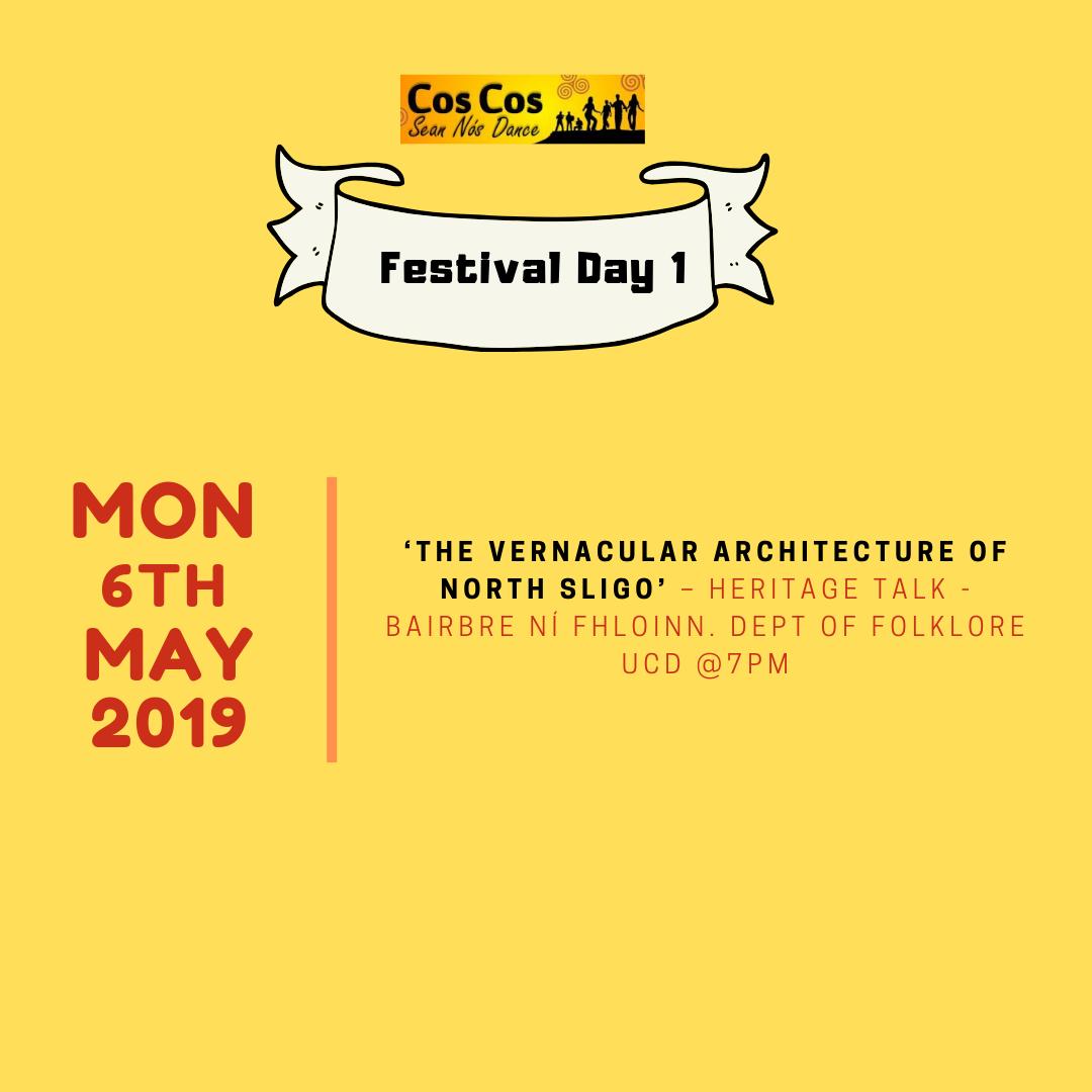 CosCosDance's tweet photo. Day 1 of the Festival begins on Monday May 6th!
🌟7:00pm 🌟 - ‘The Vernacular Architecture of North Sligo’🍀 💬
What promises to be a fascinating heritage talk about the results of a study of dwellings in our locality from Bairbre Ní Fhloinn. @bealoideasucd
#CosCosFest #Sligo https://t.co/qccN5qRfc2