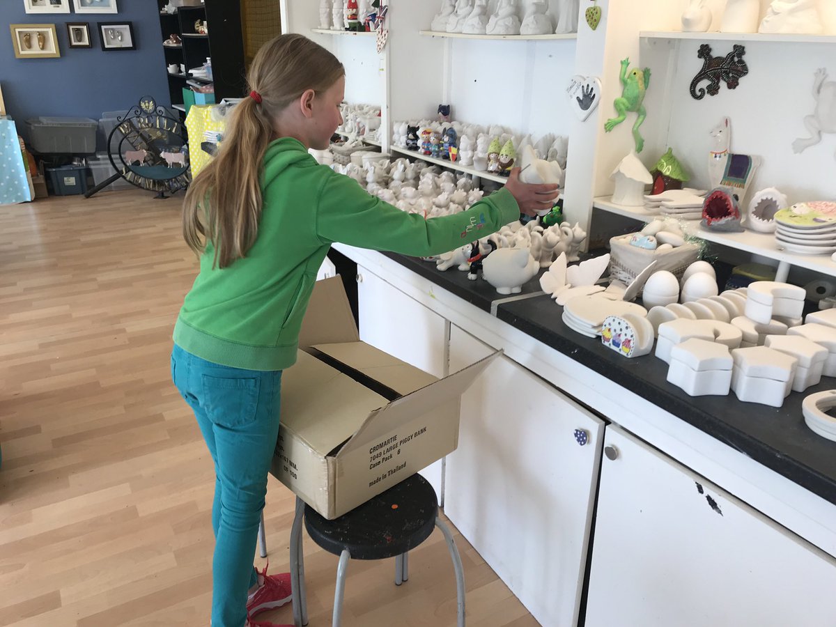 crieffceramics's tweet photo. Today was bring your child to work day and we were lucky enough to have Eilidh come and work with us!  She’s been a great help! Good job!  #crieff #crieffceramics @MuthillPS https://t.co/RugITh30Yu