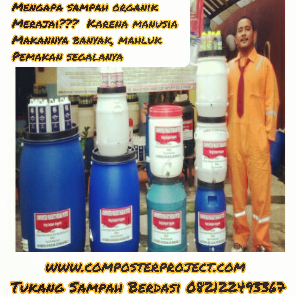 saya tidak mau merugikan lingkungan dan menambah beban pemerintah untuk mengolah sampah yang saya hasilkan. 
#komposter 
#sampah 
#ubahsampahjadiberkah 
#sampahplastik 
#minimsampah 
#pedulilingkungan 
#lingkunganhidup 
#ramahlingkungan 
#sampahorganik  
#daurulangsampah