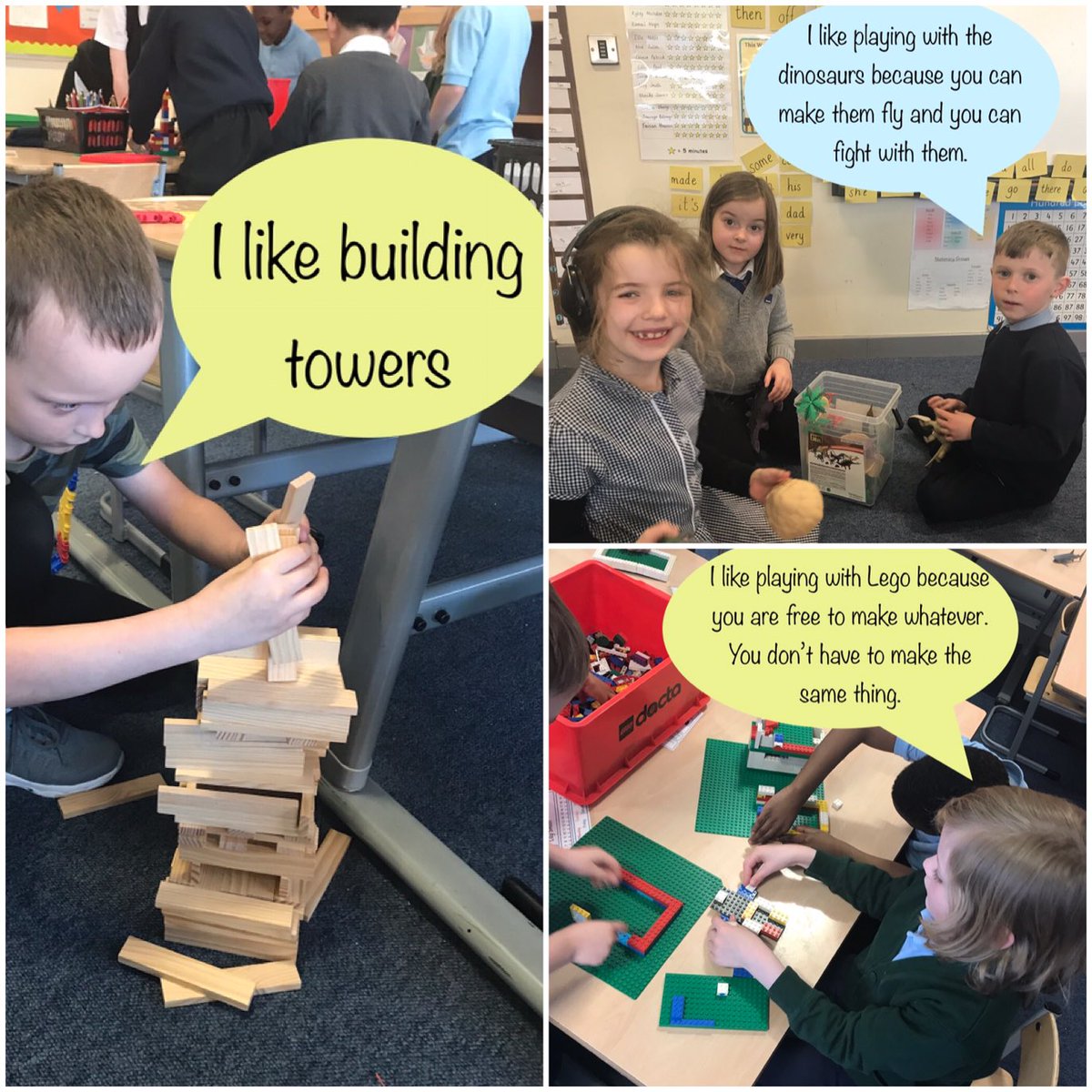 primary2QB's tweet photo. We started a new topic - Toys! 🧸🏎🎲♟🎳 We talked about our likes and dislikes and why we choose to play with different toys in the class. #playisimportant #imagination #vocabulary https://t.co/quvINFXKr4