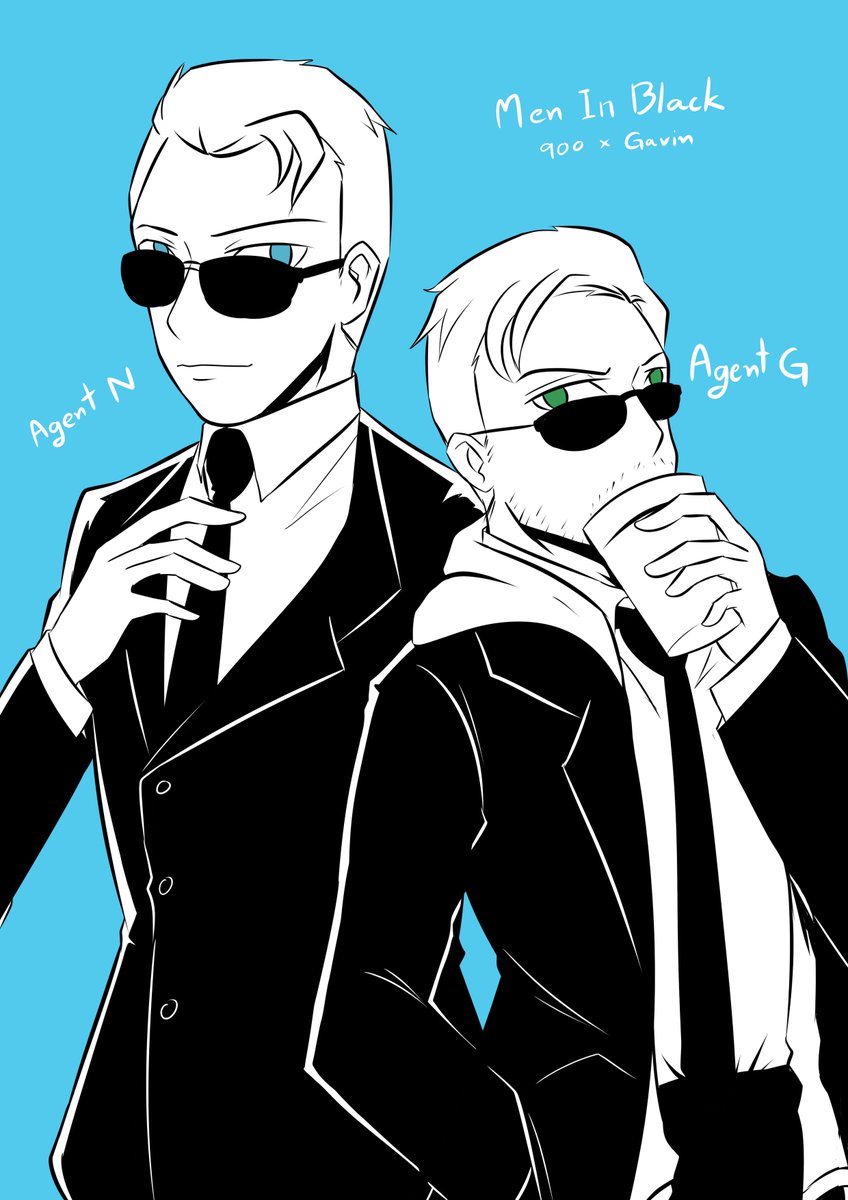 H A R D Y L O W Men In Black Au Reed900 900gavin Detroitbecomehuman Fanart