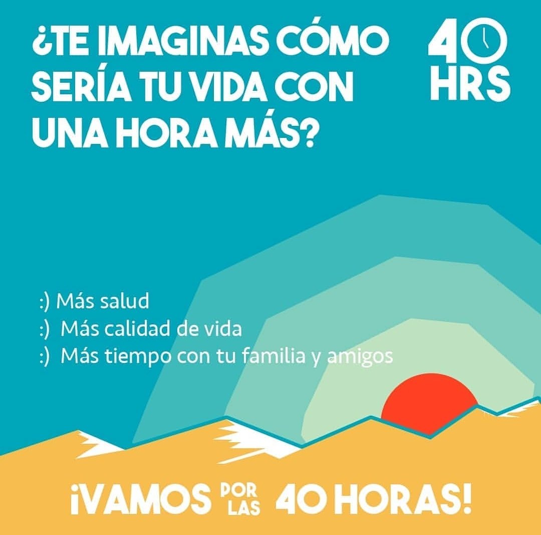 Junto con <a href="/camila_vallejo/">Camila Vallejo Dowling</a> y la bancada transversal por 40 hrs vamos con todo por disminuir la jornada laboral. Por una mejor calidad de vida #VamosPorLas40hrs!