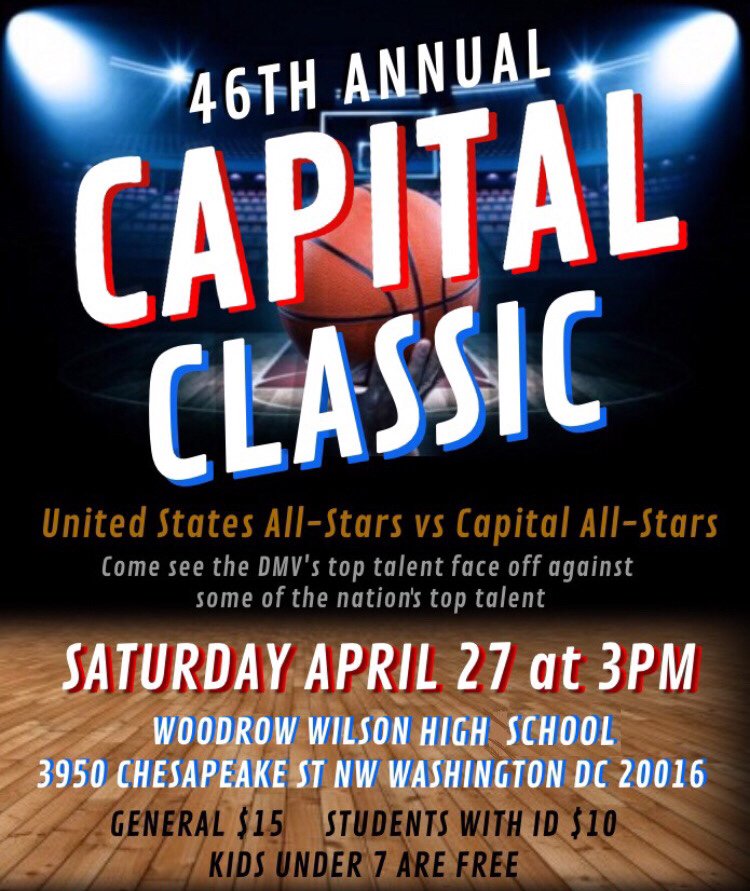 BIG SHOUT OUT!!!!  Congrats to Charles Thompson for being selected to the 46th Annual Capital Classic!  He will represent the Capitals team that will play against the United States All-Stars!!   Saturday April 27th!  What an honor! @SSSAS_MBB #onesaint #basketball #capitalclassic