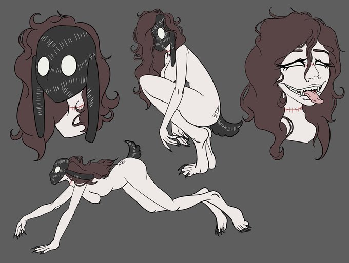 Beldam Bunny anatomy #characterdesign #digitalart #oc #nsfw #mask #spooky #horror #creature #design #art