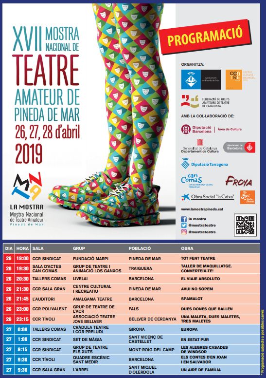 rodixeta's tweet photo. Pineda de Mar obre aquest divendres 26 d'abril, i durant tot el cap de setmana, el gran aparador del teatre amateur català @MostraTeatre https://t.co/kQHWyvDYdi https://t.co/mACCgr67PW