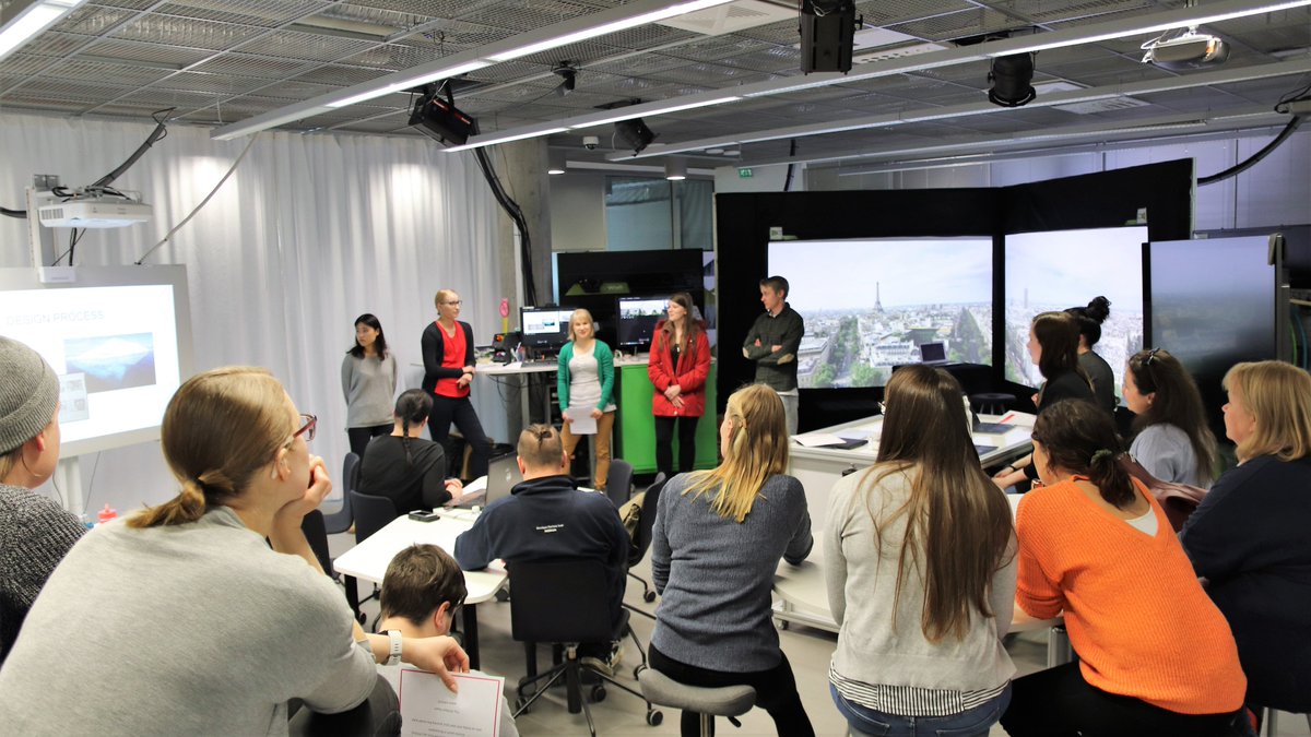 jcgrosell's tweet photo. SINCO Lab day with @haanpaaminni. Today @OpenArcticMaaS was introduced to the mobility service concepts developed in the course Designing Tourism Futures @ulapland. #futuresdesign #servicedesign https://t.co/52wT5emM4Z