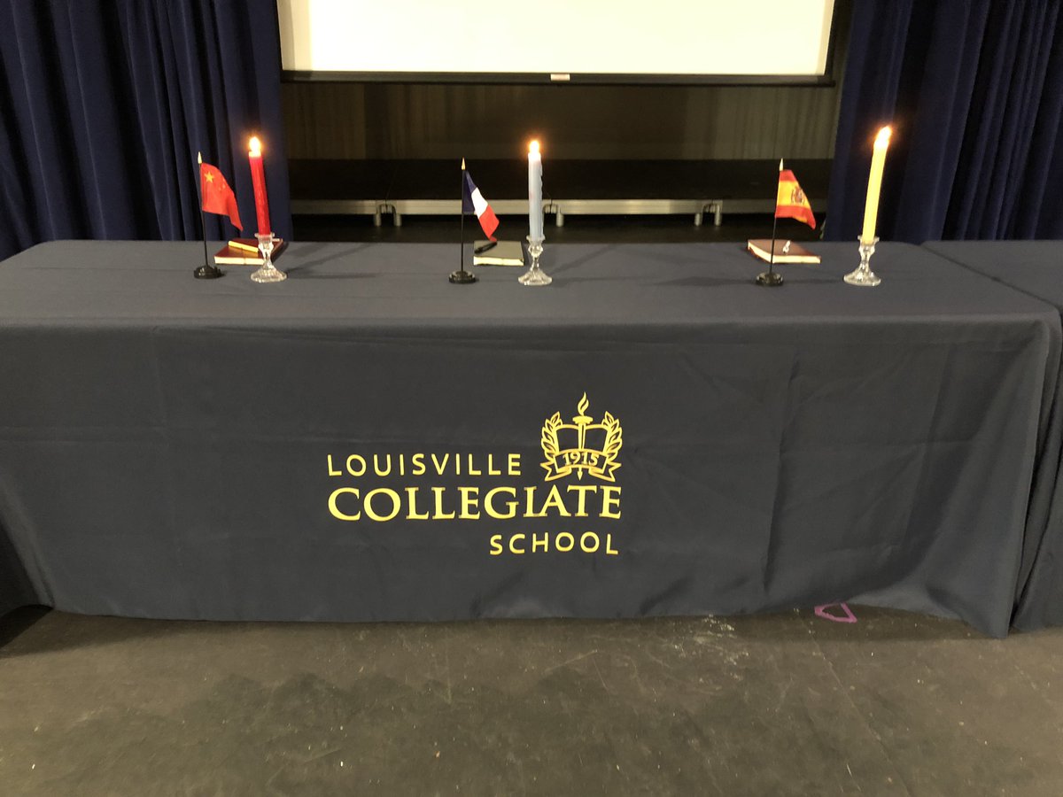 CollegiateWl's tweet photo. We are getting ready to induct our World Language societies new members.  #Chinese #French #Spanish @TracyERucker @maestraibrahim @GrowingFrench @HawbakerKate @oulisha https://t.co/NSdrdNVm4I
