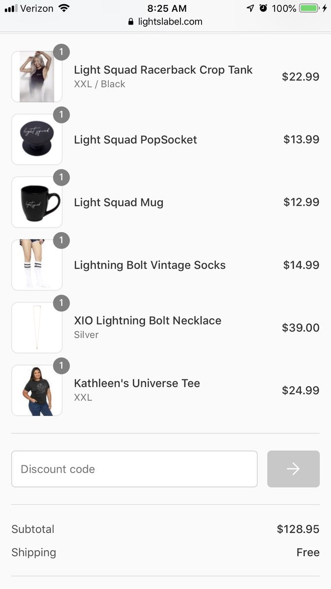 Just placed my order and I can’t wait to get everything! Oh and you know I had to get that free shipping. 😂🙈 #sasssquad #lightsquad #lightslabel #lightsquaddrop <a href="/LightsLabelUS/">Lights Label</a> <a href="/KathleenLights1/">Kathleen Lights</a> ⚡️⚡️⚡️⚡️⚡️