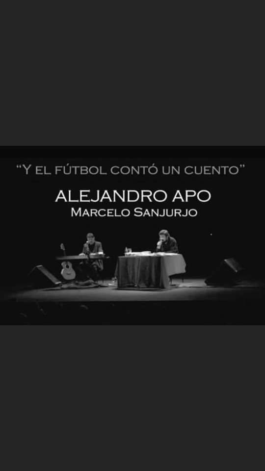 alejandroapo's tweet photo. El viernes 3 de mayo estaremos con el Turco Sanjurjo presentando "Y el fútbol contó un cuento" en el teatro Multiescena. Corrientes 1764 a las 21 hs.
Los esperamos!!! https://t.co/fvQrydK9Nj