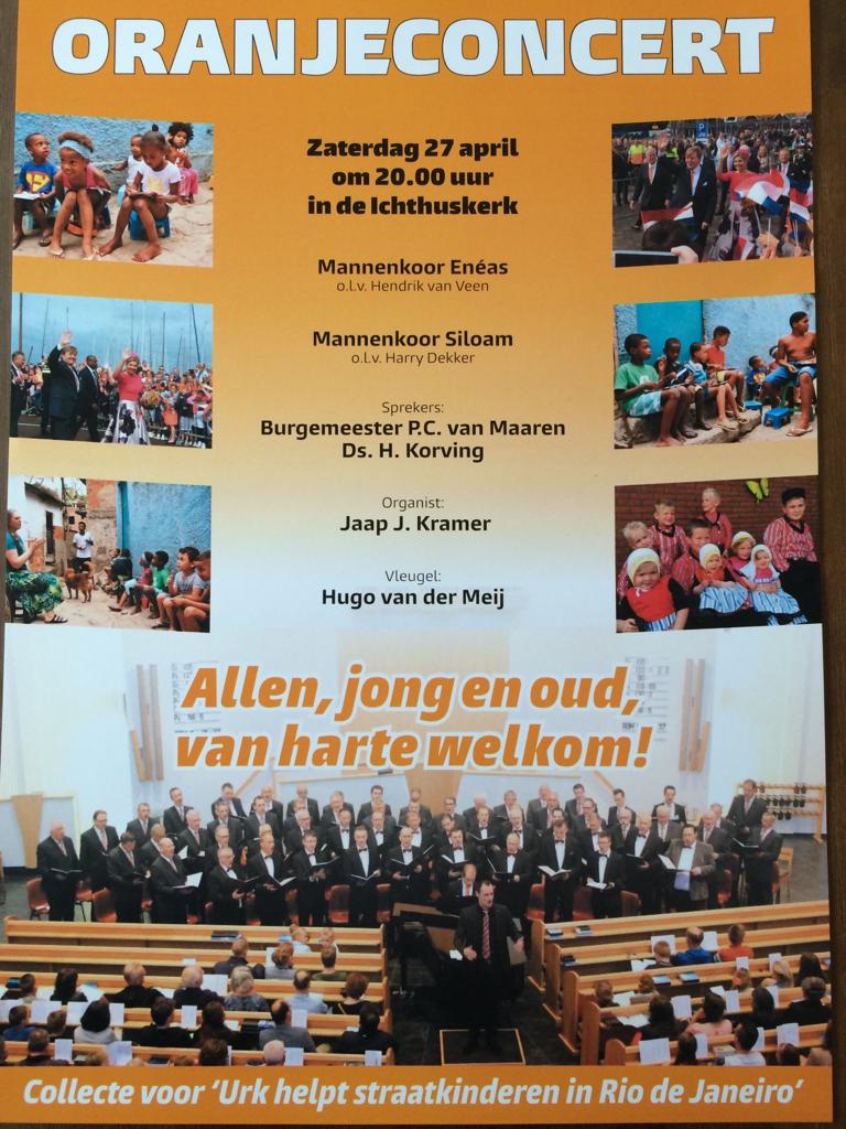 Oranjeconcert in de Ichthuskerk.