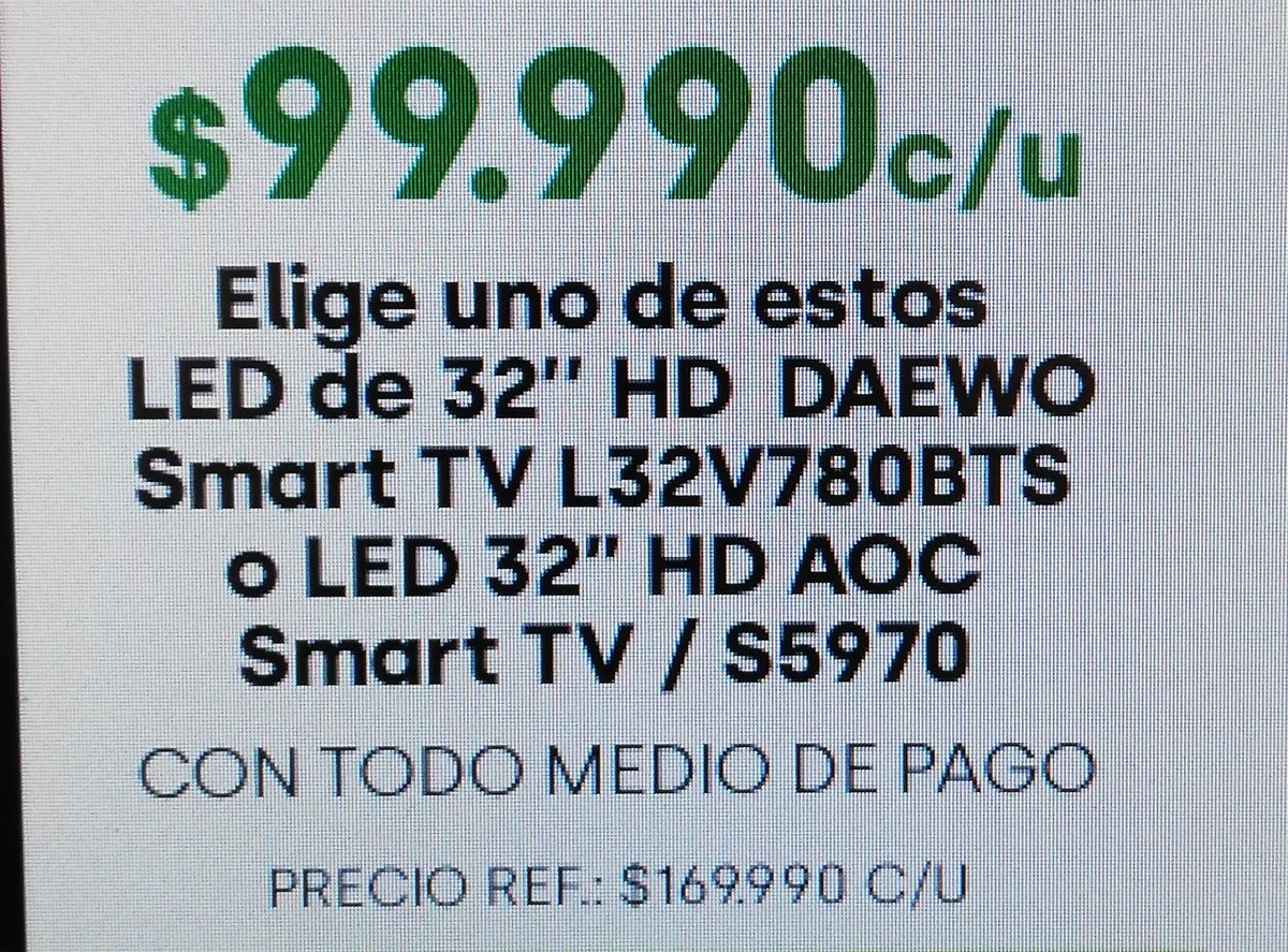 mclovinjuanito's tweet photo. Esos Led #Daewo #Exito https://t.co/1rmncxnndw