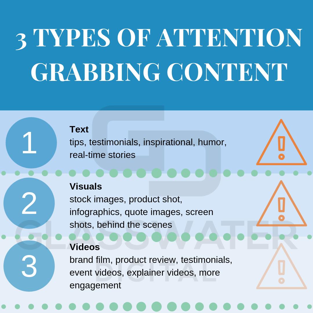Glasswatergroup's tweet photo. Some tips and tricks about how to create attention grabbing posts. Don't forget about how you and your business want to be portrayed on social media. Create your brand image!
.
.
.
#poppinposts #content #contentiskey #roseville #advertising #marketing  #digitalmarketing #brand https://t.co/QsiGl7r5cc