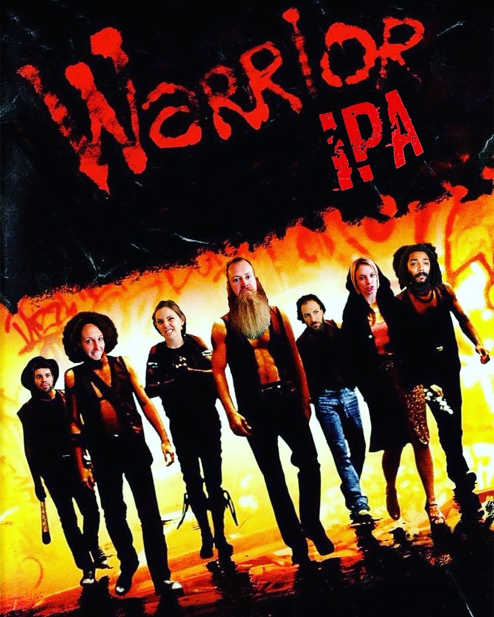 HoppingGnome's tweet photo. Throwback to last year's Warrior tapping and this awesome poster! Tapping the Warrior Double IPA Friday! 😆👊🍻💥
#ThrowbackThursday #ictbeer #Warriors #kansascraftbeerweek https://t.co/ol2gJ53iDT