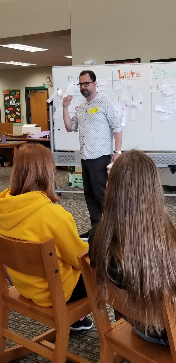 Prairie_Point's tweet photo. @pfloresscott Point students writing a community poem with our visiting author. What fun! #weareprairie #pointcares https://t.co/ASI7ofFBy4