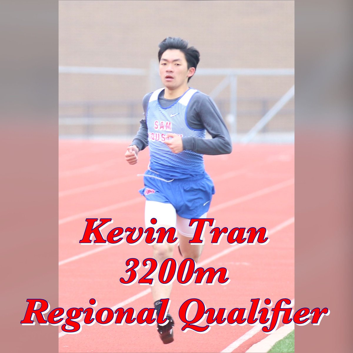 samTracklife's tweet photo. Breaking News …………Kevin Tran is on The Road To Regionals!  Good luck tomorrow Texan!  
#RoadToRegionals 
#wecometocompete
#shhstracklife 
#distanceislife https://t.co/W2XLOuKRcn