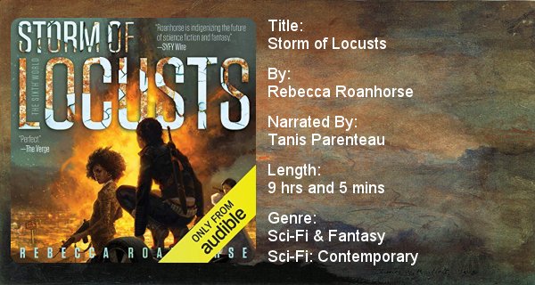 TekRead's tweet photo. #5StarAudioBooks Tekread's 5 Star Book of the Day: Storm of Locusts by Rebecca Roanhorse @RoanhorseBex https://t.co/EEmC2UXOTo https://t.co/n3I0rNeIWv
