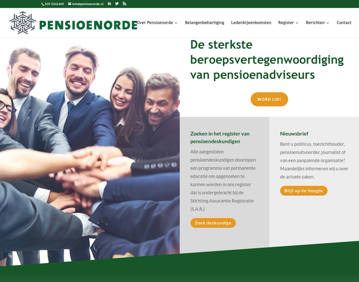 De nieuwe website van <a href="/Pensioenorde/">Pensioenorde</a> staat nu online: pensioenorde.nl