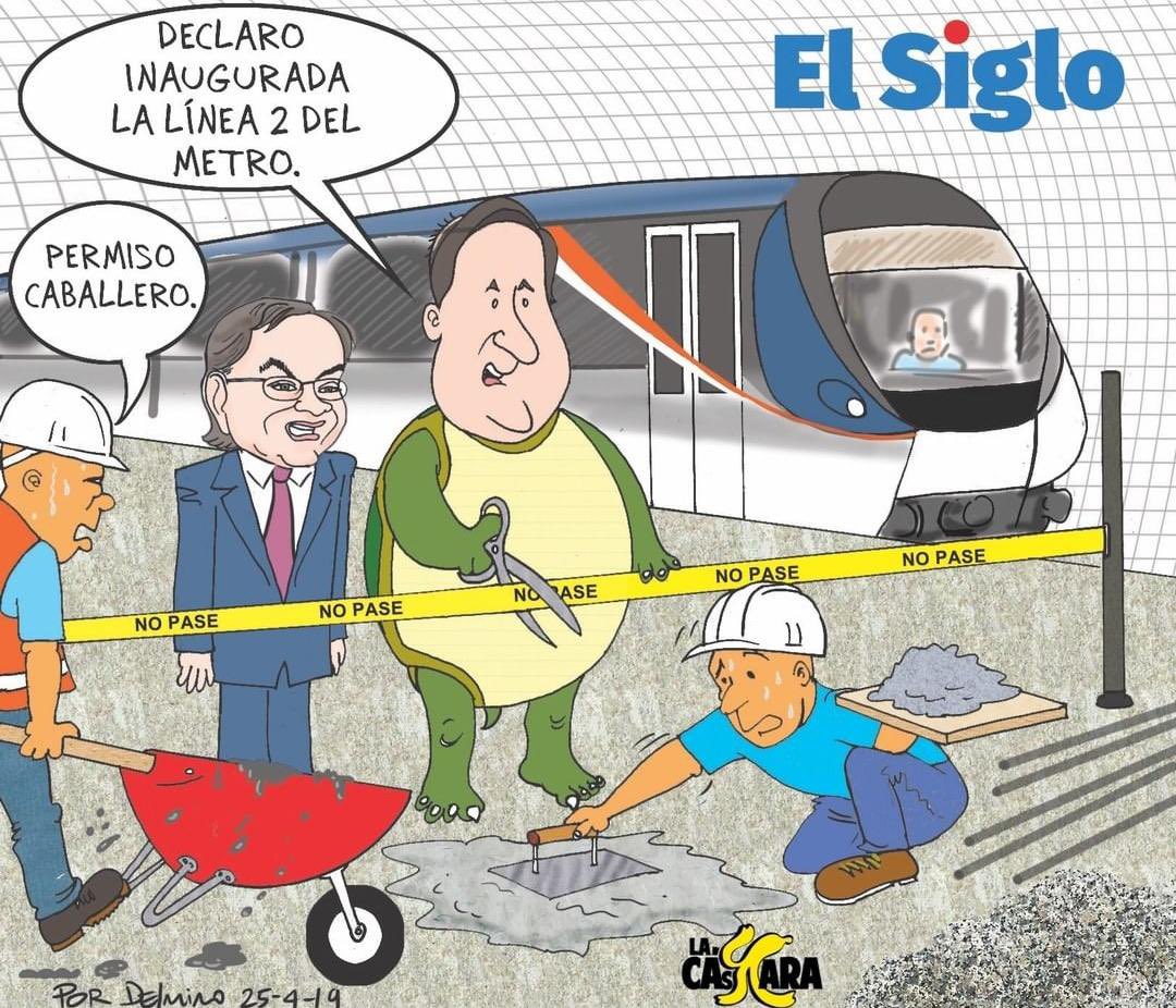 Buenísima la caricatura de Delmiro, gran artista. Y es verdad, un Metro no se acaba nunca. Gracias a todos los que han hecho posible esta gran obra. Hoy es un día feliz para todo el equipo,  sobre todo para nuestros héroes anónimos, los que nunca salen en los medios. Abrazos !