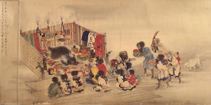 SFDCenter's tweet photo. Among the Japanese indigenous Ainu people, the earth diver is characterized as a water wagtail bird. Other cultures depict the diver as a bear. #FolkloreThursday #SpaceCulture #SpaceEducates https://t.co/T4a32MHYQl