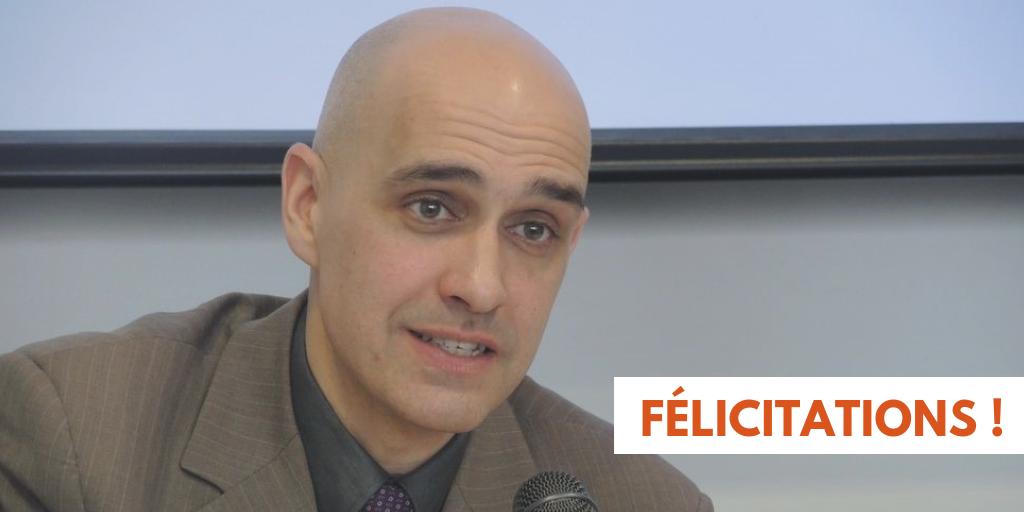 Le @rncreq félicite chaleureusement <a href="/SidneyRibaux/">Sidney Ribaux (il, he)</a> pour sa nomination au Bureau de la transition écologique de <a href="/MTL_Ville/">Ville de Montréal</a> avec <a href="/Val_Plante/">Valérie Plante</a> . Visionnaire, dynamique, convaincant, Sidney a fait bcp pour #environnement et #DD <a href="/equiterre/">Équiterre</a>, et continuera assurément de le faire. Bravo!