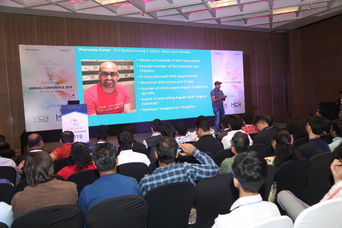 debug_mode's tweet image. I had great time delivering a keynote,
interacting with MVP and authors,
and to me sheer surprise getting Swami Vivekananda Award at  @CsharpCorner  Annual conference 2019
Sharing some captured moments from #CSharpCon19 #Infragistics #geek97 #ngIndia #Angular #JavaScript #mvpbuzz