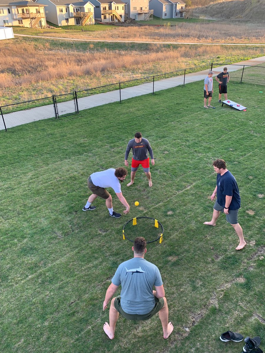 Coach__Myers's tweet photo. Threw down on the grill last night with the OG’s. Really appreciate all the hard work and growth they have made. Great group of men! #IowaStateOline #OG’s https://t.co/s5CtTCcV4y