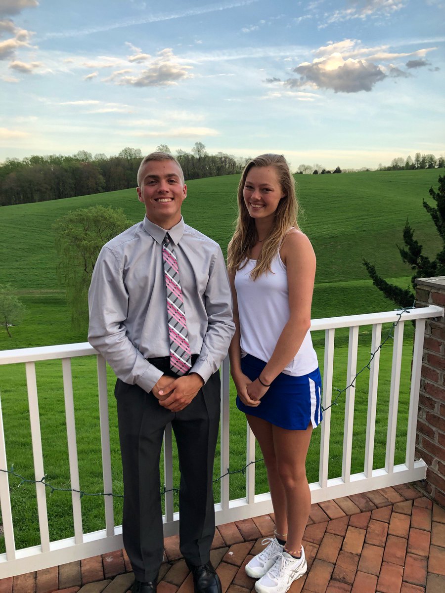 BoostersWHS's tweet photo. Congrats WHS Senior Athletes @eyler_grayson and @juliewallace22, named the WHS Outstanding Scholar Athletes for 2018-19. Awards were presented at the Frederick County Coaches Association Honors Banquet.

Photo credit: @troy_bolyard 
@WHSAlphaLion @susanpardo1 

💙🦁💛 https://t.co/wUb5SrVPus