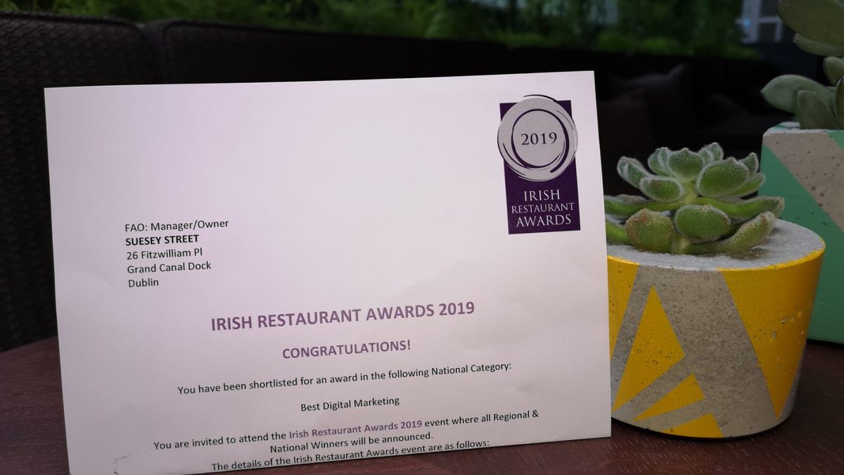 SueseyStreet's tweet photo. We had some good news today, we’ve been shortlisted for Best Digital Marketing at the @restawards! #foodoscars https://t.co/IY5Xx1Jkbf