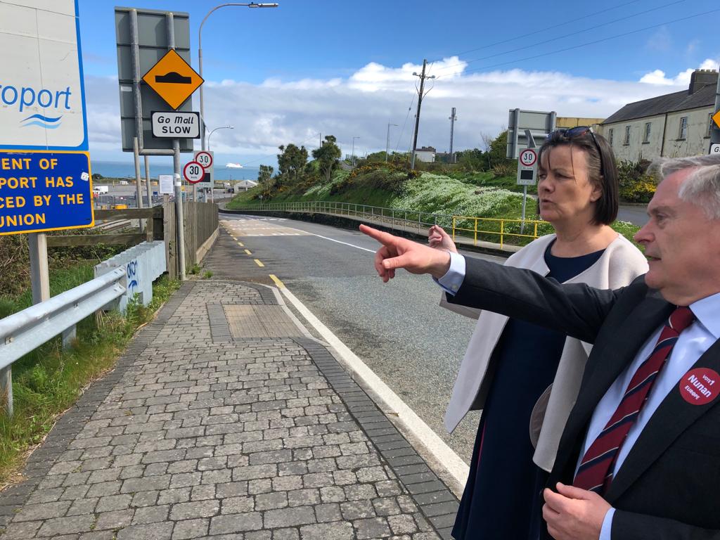 SheilaNunan's tweet photo. Stena Line ferry in background about to dock in Rosslare as I visit the port on a fact finding mission. @BrendanHowlin @PES_PSE @TheProgressives
@Labour #EP2019 #SheilaForEurope #Rosslare https://t.co/S95ySSwO0k