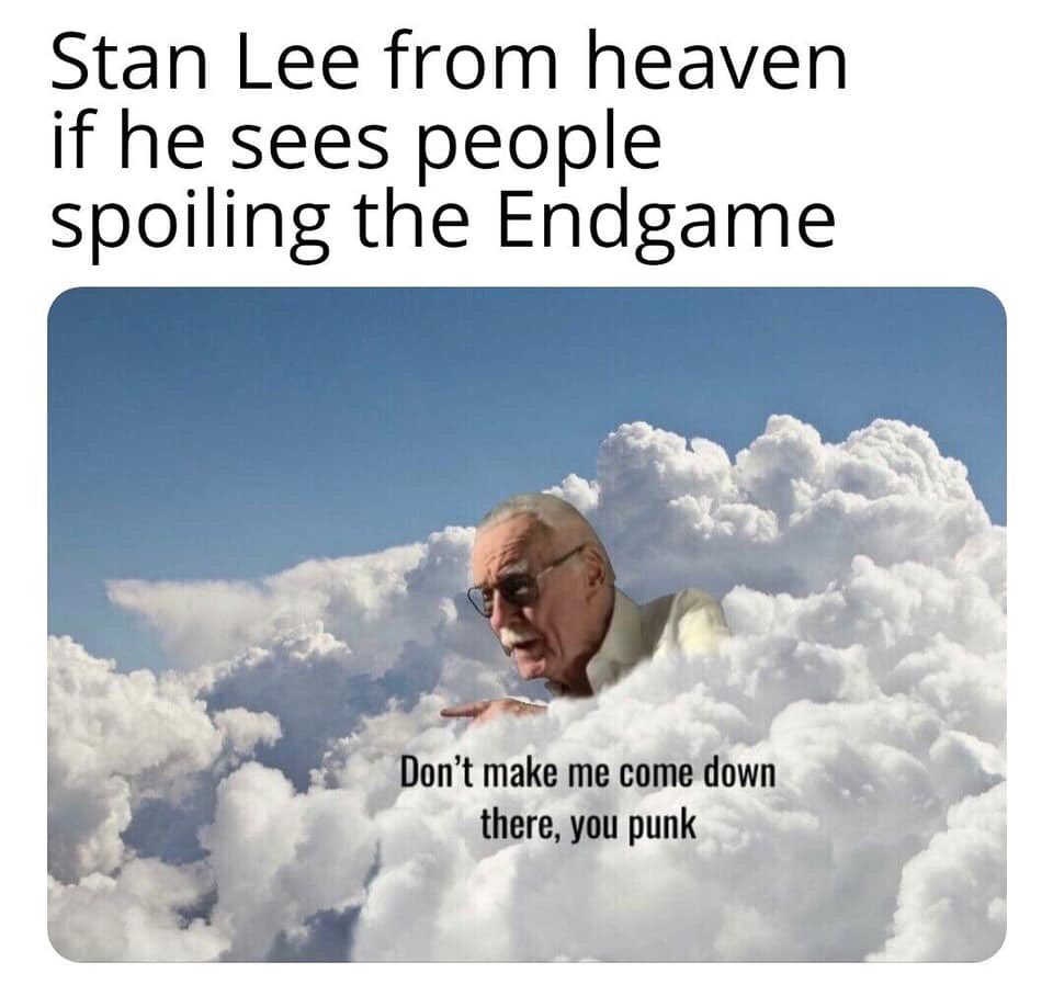 JohnKMich's tweet photo. Don’t get Stan mad!  #AvengersEngame https://t.co/w76HpPyfXX