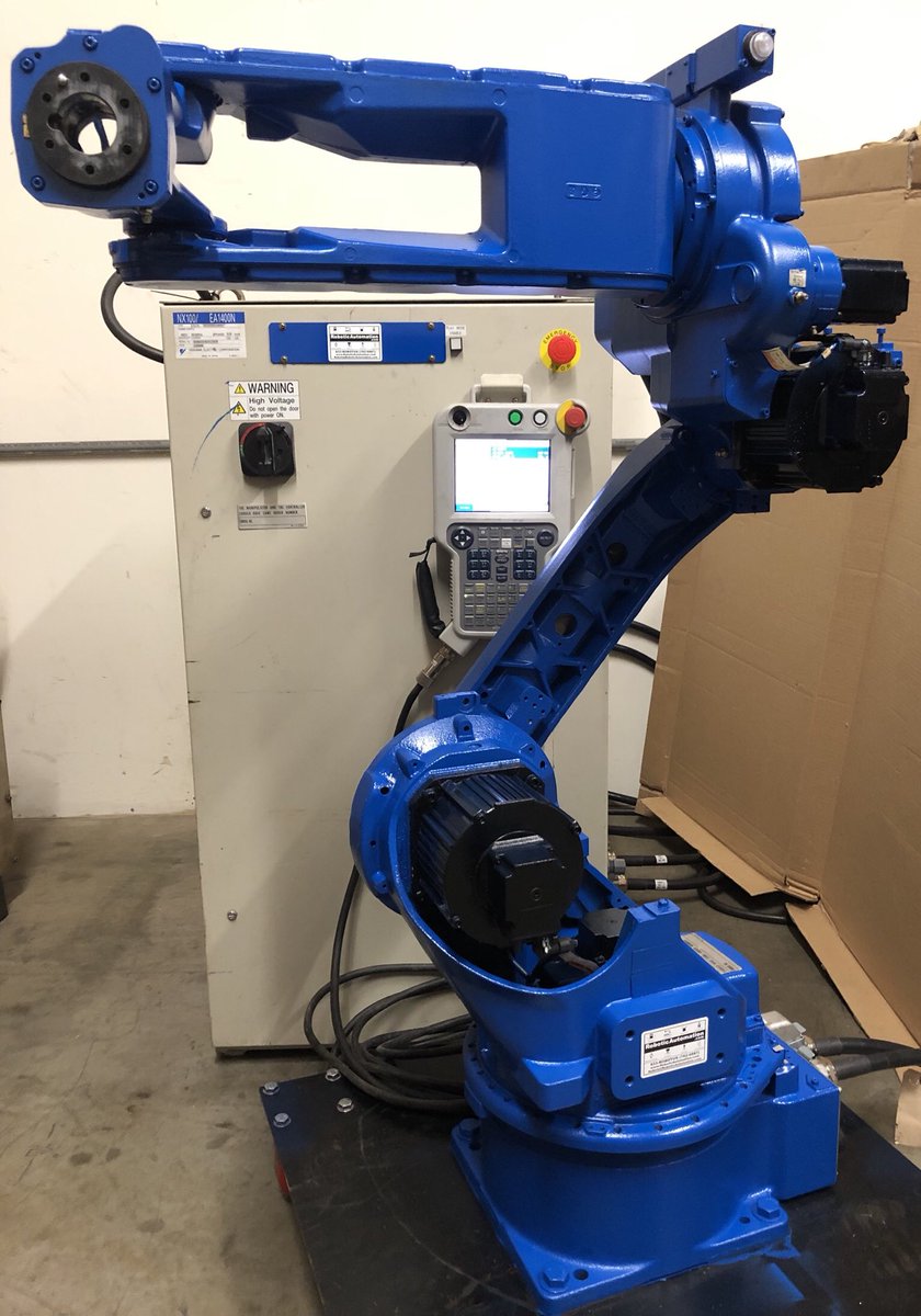 RoboticAutomati's tweet image. Yaskawa Motoman NX100 with EA1400 through the arm torch, welder, wire feeder can setup for your application and put in weld cell too.