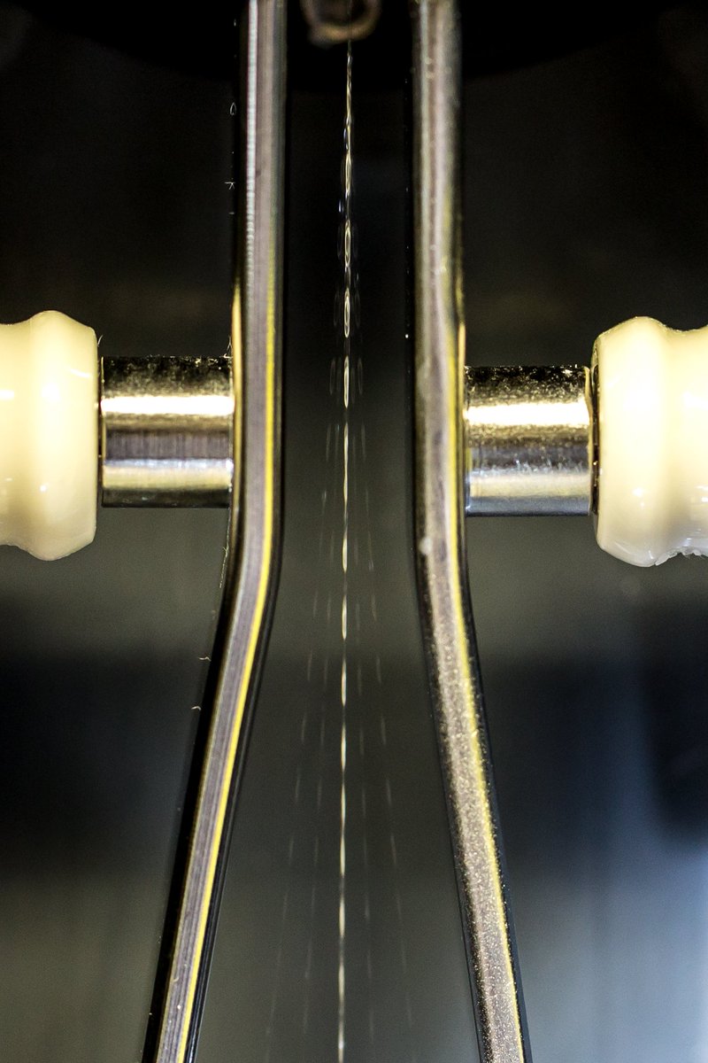 pumazooma's tweet photo. Ooh it's #FlowCytometryFriday. Sticking with the stream from last week, here you can see how the side streams are formed at the point where the deflection plates start to angle away from the main stream, pulling the charged droplets with them on my @BDBioscience FACS Aria Fusion https://t.co/4be3H6OabD